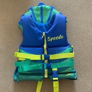 Speedo Boys Supersaurus life vest- Dark Blue